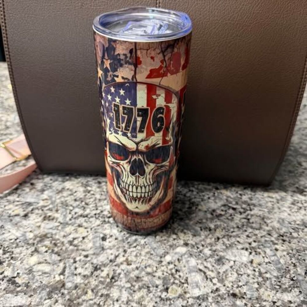 1776 Patriotic Skull Insulated Tumbler